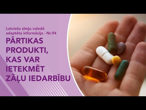 Video ziņas Nr. 94 “Pārtikas produkti, kas var ietekmēt zāļu iedarbību”