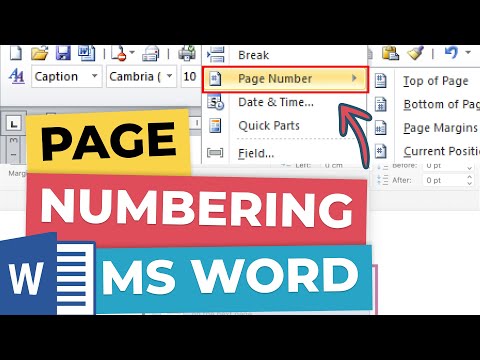 How to Add Page Numbers for Specific Page in MS Word