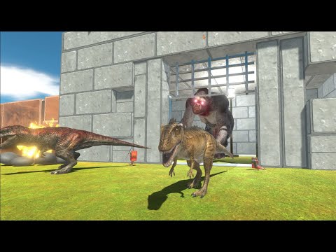 Goro The Giant vs T-Rex vs Spinosaurus in Battle Arena | Animal Revolt Battle Simulator