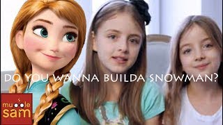 DO YOU WANNA BUILD A SNOWMAN - Frozen 🎵 10-Year-Old Sophia & 8-Year-Old Bella