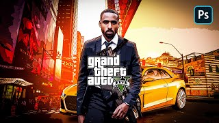 איך ליצור אפקט ציור בסגנון המשחק 5 GTA בפוטושופ - המדריך המלא