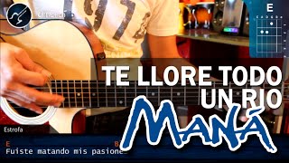 Cómo tocar "Te Lloré Todo un Rio" de Maná en Guitarra Acústica (HD) Tutorial - Christianvib