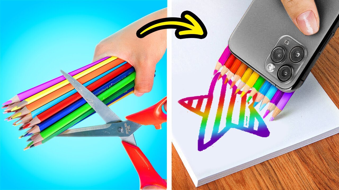 BACK TO SCHOOL CRAFTS : Easy Rainbow Hacks & Gadgets for Smart Students by 123 GO!