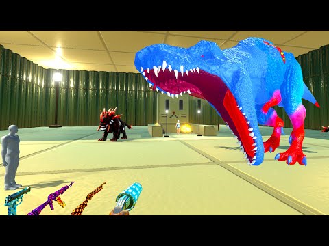 FPS Avatar FIGHT in DARK MAZE vs DINOSAURS - Animal Revolt Battle Simulator