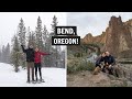 The BEST 4 Days in Bend, Oregon! (FOOD, Snowshoeing, Tumalo Falls, Newberry Volcano, & Smith Rock)