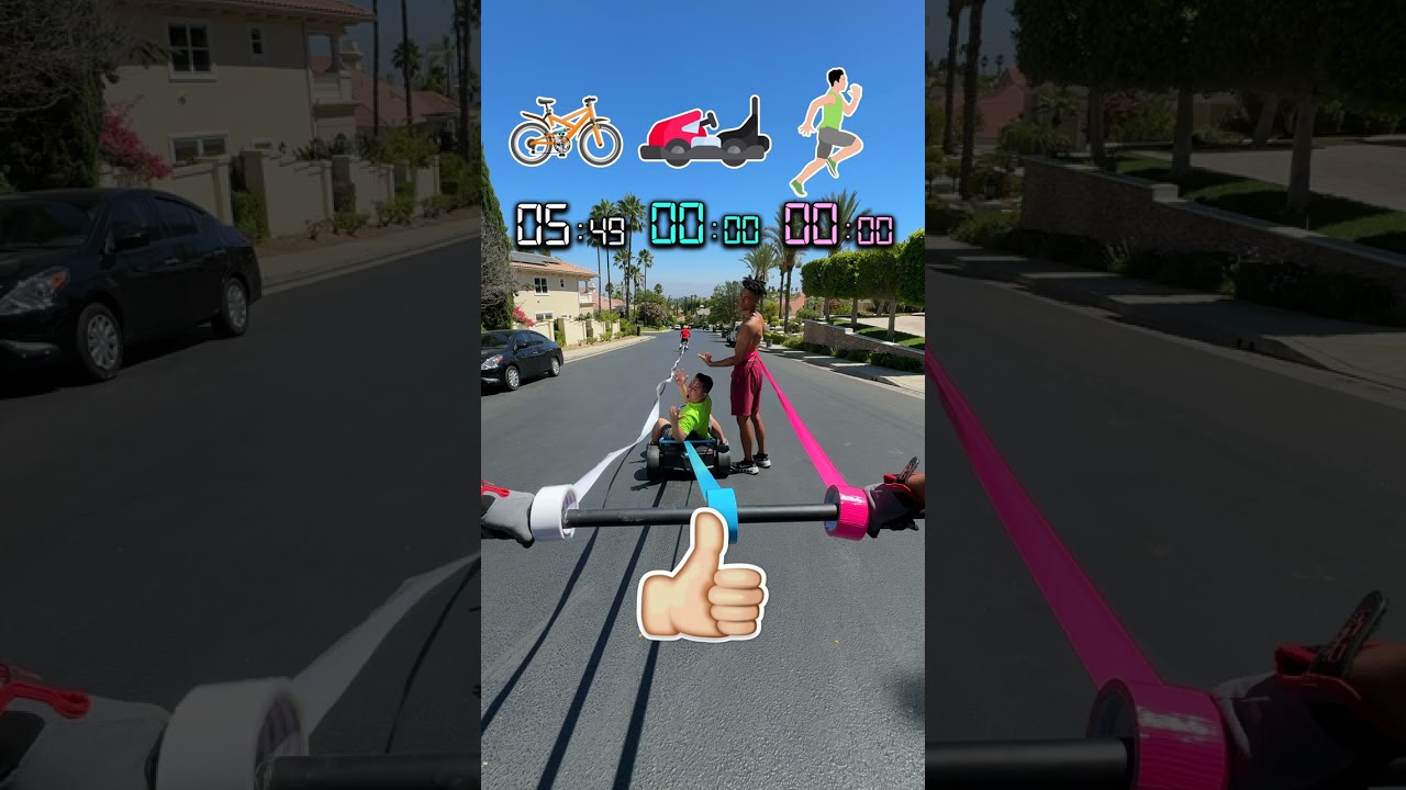 Who's Faster Car Vs Runner!