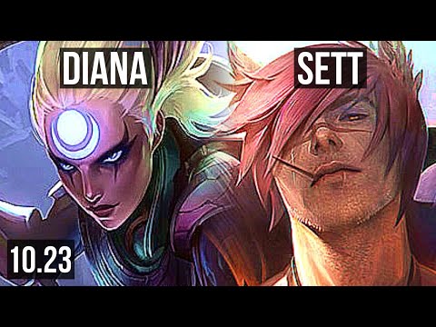 DIANA vs SETT (TOP) | 16/1/6, Legendary, 300+ games | NA Grandmaster | v10.23