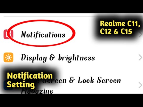 Realme C11, C12 & C15 Notification Setting