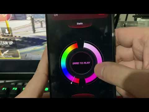 How to set colours on the DARE TO PLAY logo at the back of the ROG Phone 6