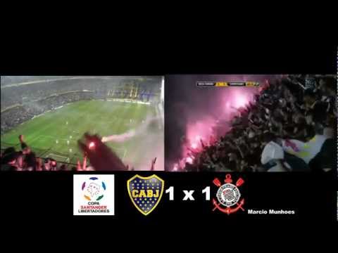Gol do Corinthians gravado na torcida - Boca Juniors vs Corinthians - Libertadores 2012 - 27/06/2012