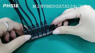 M 2 PCIe M Key to 6 x SATA 6Gbps Adapter Card