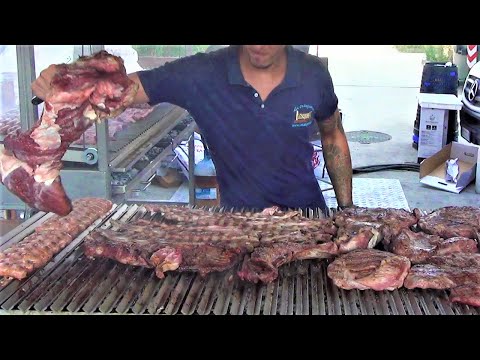 Italy Street Food. Grilled Meat, Roasted Pork,...