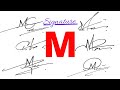 Signature of alphabet M | How to do m signature | M signature