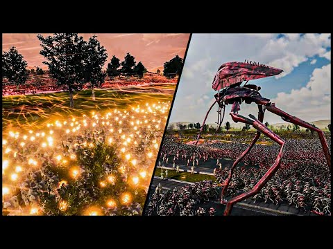 Aliens / Tripods Invaded City Defended By World Army - Ultimate Epic Battle Simulator 2