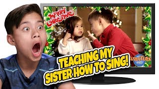TEACHING MY SISTER HOW TO SING!!! Kids React to Christmas Carol Flashback! TOP 10 Countdown #5