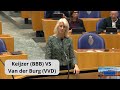 Keijzer (BBB) VS Van der Burg: "Wanneer begint u met de kraan dichtdraaien van asielzoekers!?!"