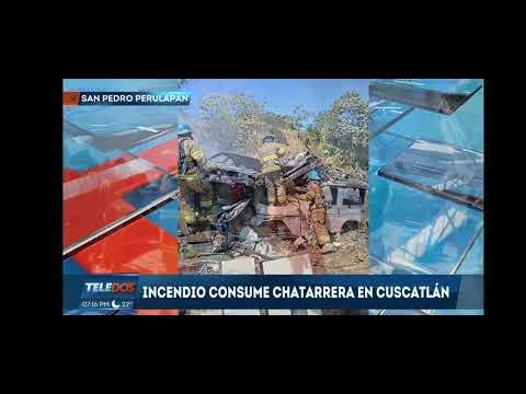 Incendio consume chatarrería en Cuscatlán 