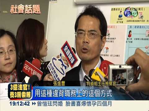 惡法官胡景彬養3房 索賄3億起訴