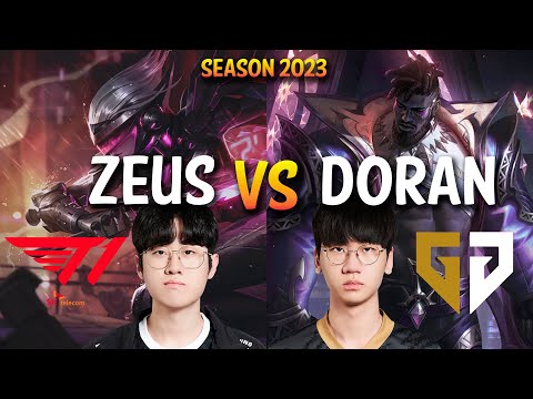 T1 Zeus vs GEN Doran - Zeus FIORA vs Doran K'SANTE Top - Patch 13.16 KR Ranked