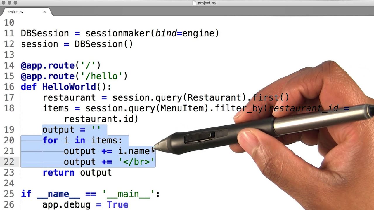 Adding Database to Flask Application - Full Stack Foundations