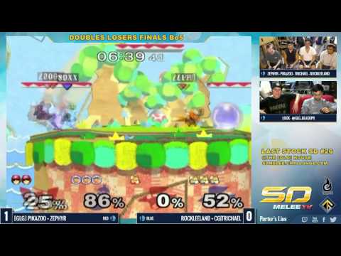 Last Stock SD #26 - Pikazoo + Zephyr vs RockLeeland + Trichael Man - Losers Finals - Melee