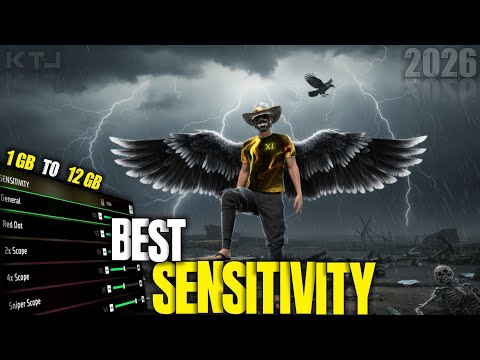 BEST SENSITIVITY 2026 (AIM RECOIL 100% SOLVED||  SECRET 200 SENSITIVITY FOR ALL DIVICE☠️⚙️