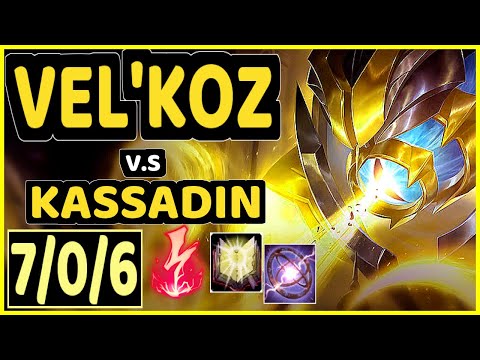 LL STYLISH (VEL'KOZ) vs KASSADIN - 7/0/6 KDA MID GAMEPLAY - NA Ranked DIAMOND