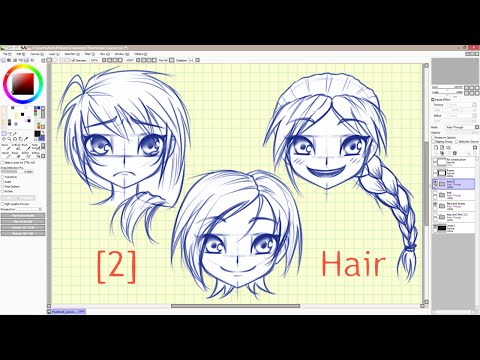 Primer Tutorial 2: How to Draw Hair Video Lecture - Paint Tool SAI ...