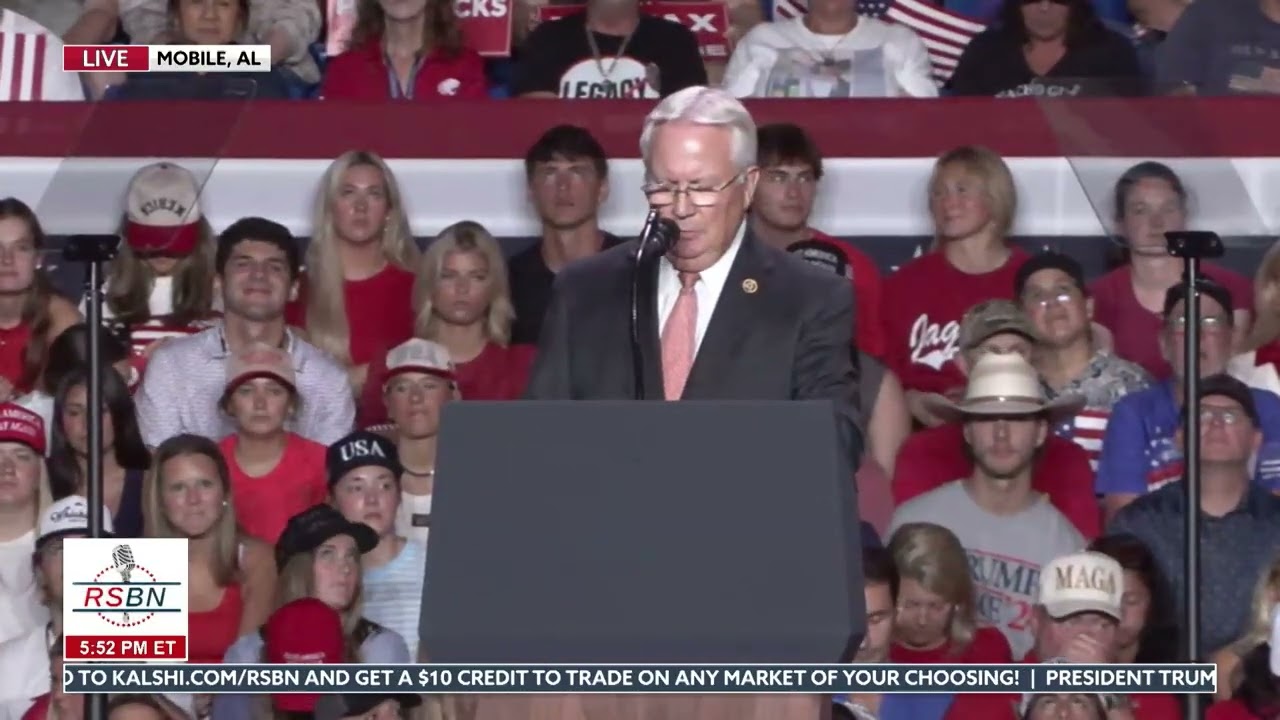 Jerry Carl Speaks at Trump Rally in Mobile | AL-1 Nominee Remarks - 10/2/2026