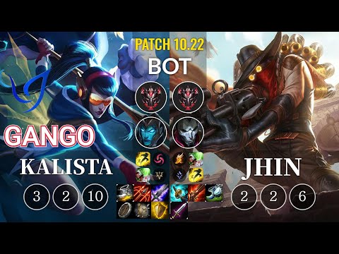 CGA Gango Kalista vs Jhin Bot - KR Patch 10.22