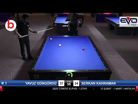 YAVUZ GÜNGÖRDÜ & SERKAN KAHRAMAN Bilardo Maçı - 2020 TK 1.ETAP ANTALYA-FİNAL