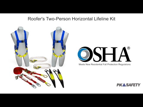 How to Setup the Roofers' 2 Person Horizontal Lifeline Kit