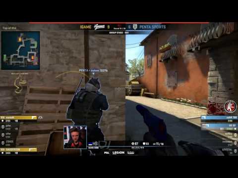 CS:GO - HS Crazy Pistol ACE vs iGame @ PGL EU Minor