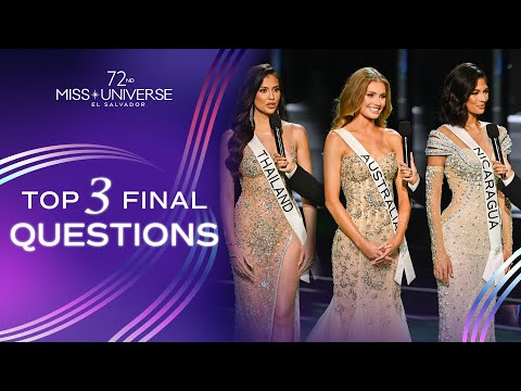72nd MISS UNIVERSE - Top 3 Final Questions | Miss Universe