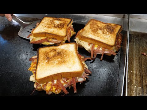 햄 치즈 에그 토스트 / ham cheese egg toast - korean street food