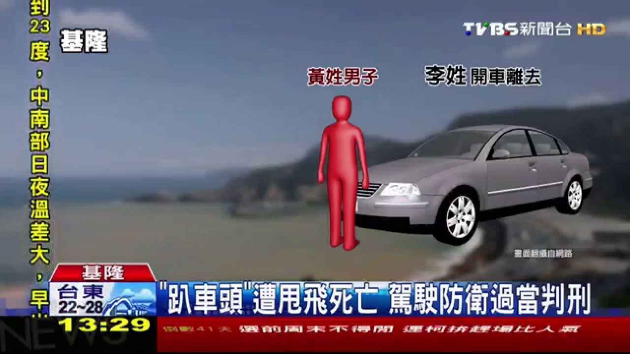 「趴車頭」遭甩飛死亡 駕駛防衛過當判刑