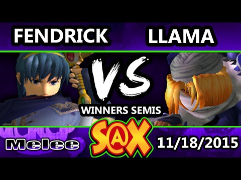 S@X 124 - Fendrick Lamar (Marth) Vs. Llama (Sheik) SSBM Winners Semis - Smash Melee
