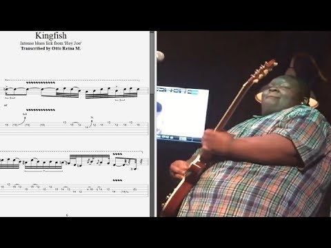 Kingfish - Intense blues lick from live performance - Best licks (animated tab - Fast & slow)