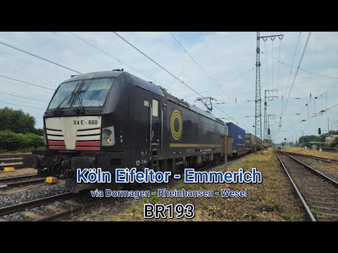 Führerstandsmitfahrt Köln - Neuss - Emmerich | BR193