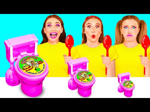 Big, Medium and Small Plate Challenge | Amazing Kitchen Recipes by BaRaDa Challenge