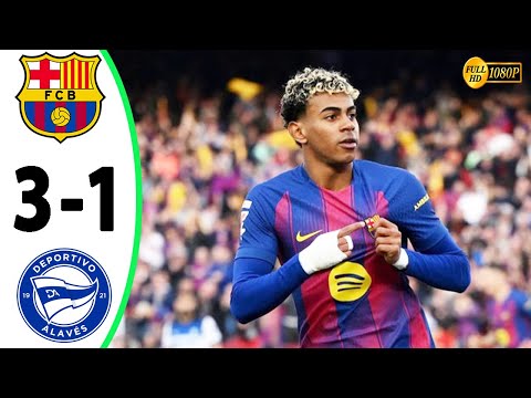 Barcelona vs Alaves 3-1 Highlights & All Goals 2025 HD