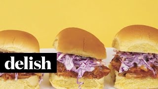 How To Make Sweet 'N Spicy BBQ Chicken Sliders | Delish + Splenda
