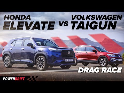 Honda Elevate vs Volkswagen Taigun | Drag Race | PowerDrift