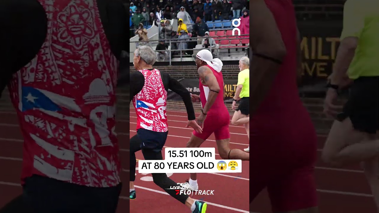 80 YEARS YOUNG?! 😱😱😱😱😱🚨 80-year-old George May wins the 80+ 100m at the Penn Relays with a 15.51