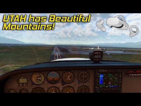 X Plane 12: Salt Lake City Airport USA (KSLC) in VR - RTX 4090 Ultra Graphics