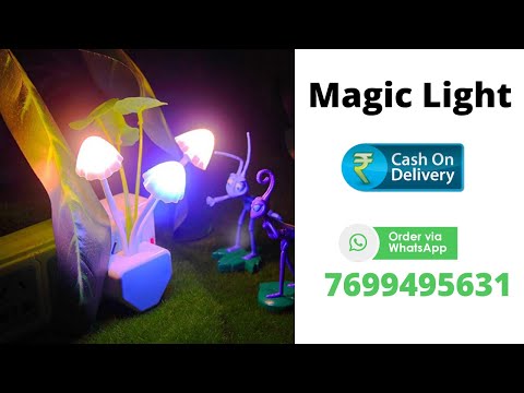 Spark Fashion Light Sensor, Automatic Off/On Colour Changing Led Mushroom Night Light Magic Lamp