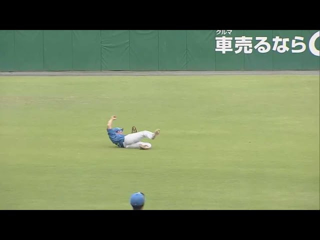 【ファーム】ファイターズ・樋口龍之介がスライディングキャッチでファインプレー!! 2022年5月12日  埼玉西武ライオンズ 対 北海道日本ハムファイターズ