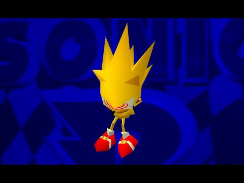 Fleetway Sonic in Sonic R (Sonic R Mod)