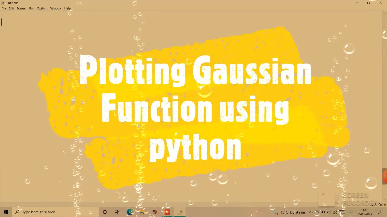 Plotting of Gaussian Function In Python