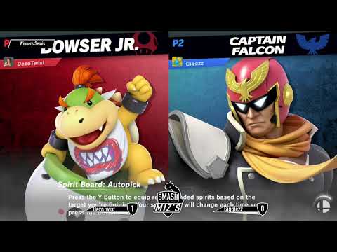 Smash @ Miz's WiFi 21 - DezoTwist (Bowser Jr.) vs. Gigglezz (Captain Falcon) Winners Semis
